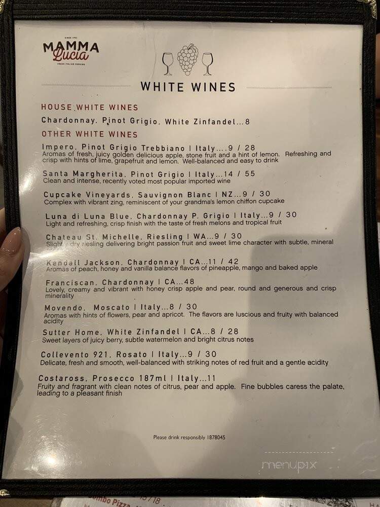 Mamma Lucia - Rockville, MD menu_pic