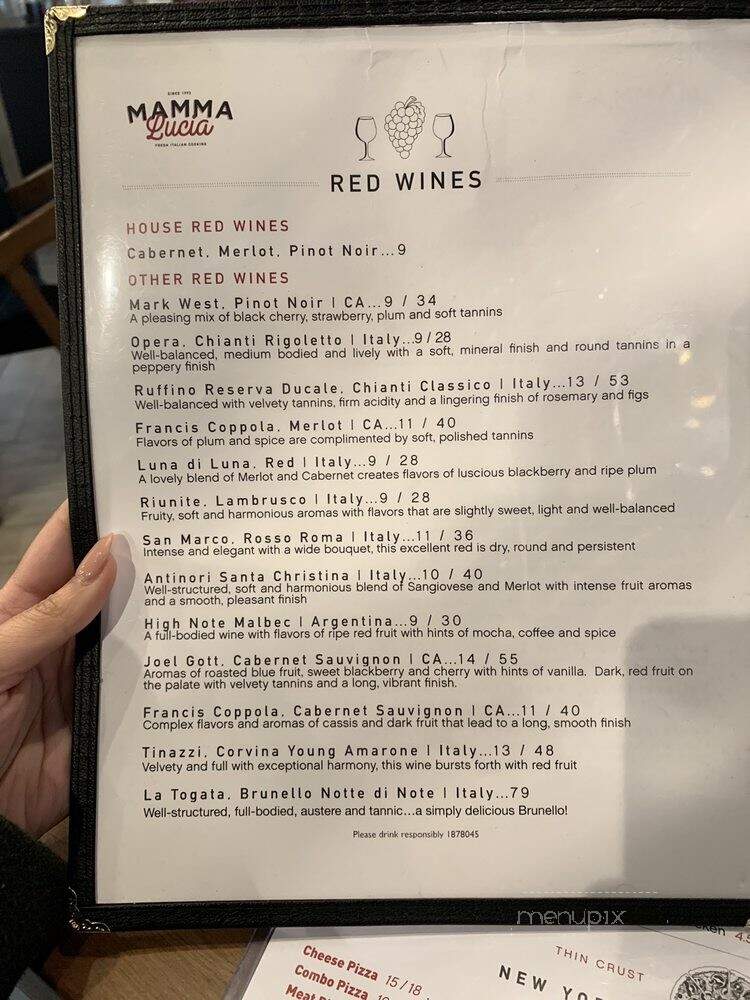 Mamma Lucia - Rockville, MD menu_pic