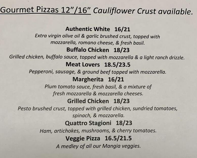 Mangia Italian Grill & Sports - Annapolis, MD menu_pic