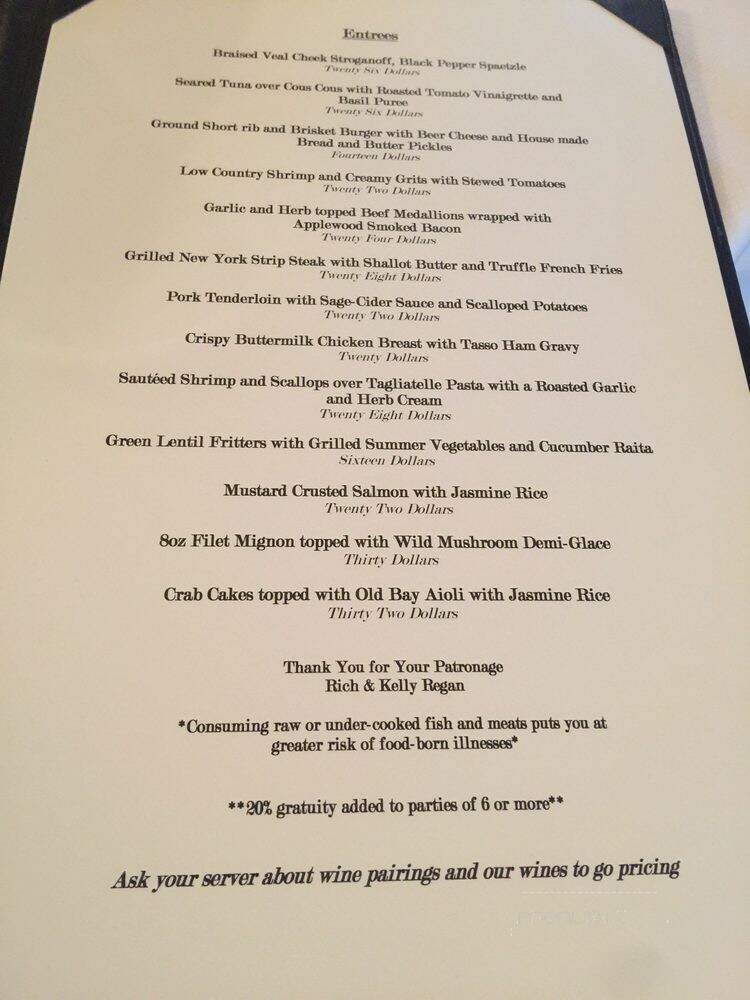 Monocacy Crossing - Frederick, MD menu_pic