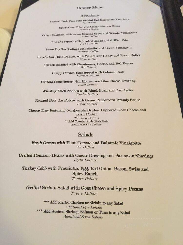 Monocacy Crossing - Frederick, MD menu_pic