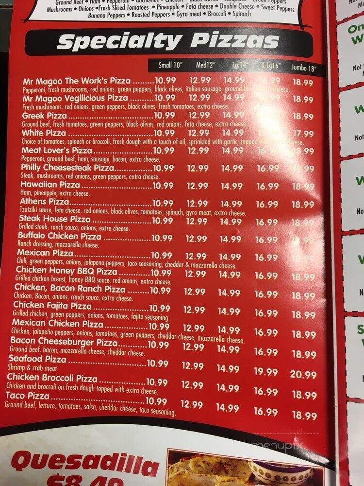 Mr Magoo Pizza - Baltimore, MD menu_pic
