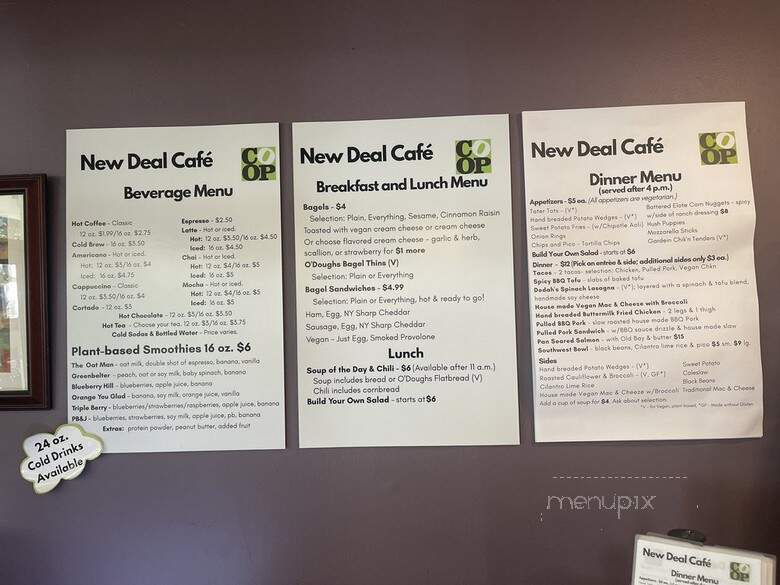 New Deal Cafe - Greenbelt, MD menu_pic