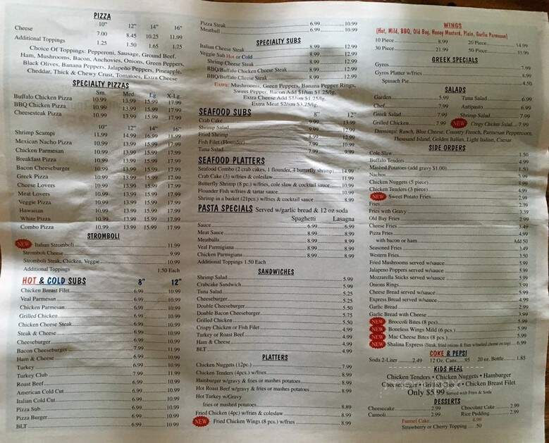 Pizza Express - Glen Burnie, MD menu_pic