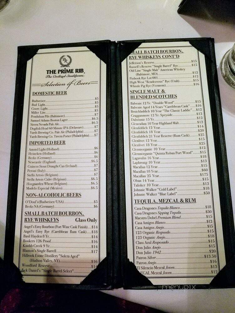 Prime Rib - Baltimore, MD menu_pic