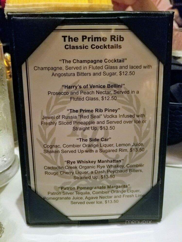 Prime Rib - Baltimore, MD menu_pic