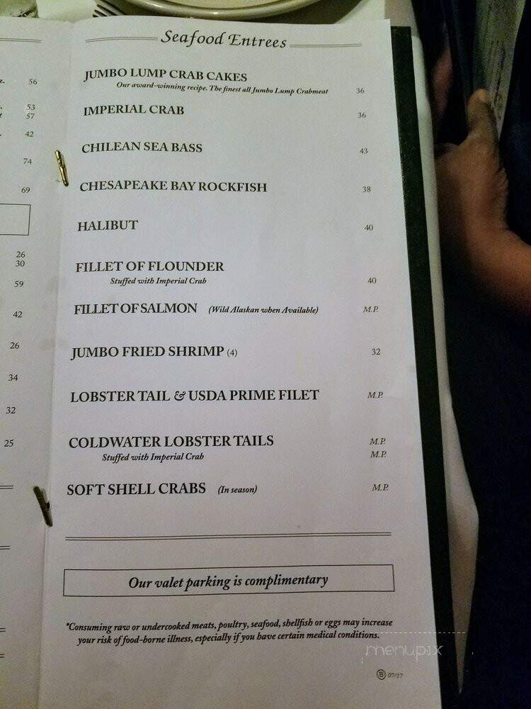 Prime Rib - Baltimore, MD menu_pic