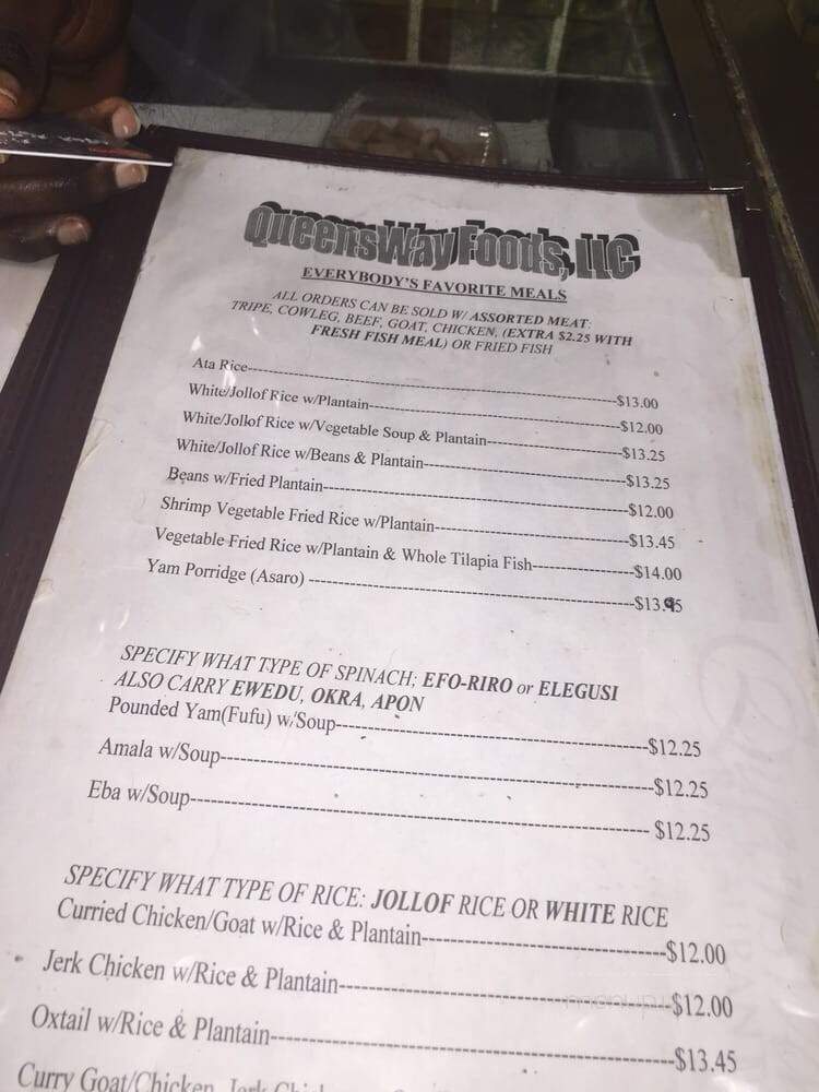 Queen's Way Restaurants - Riverdale, MD menu_pic