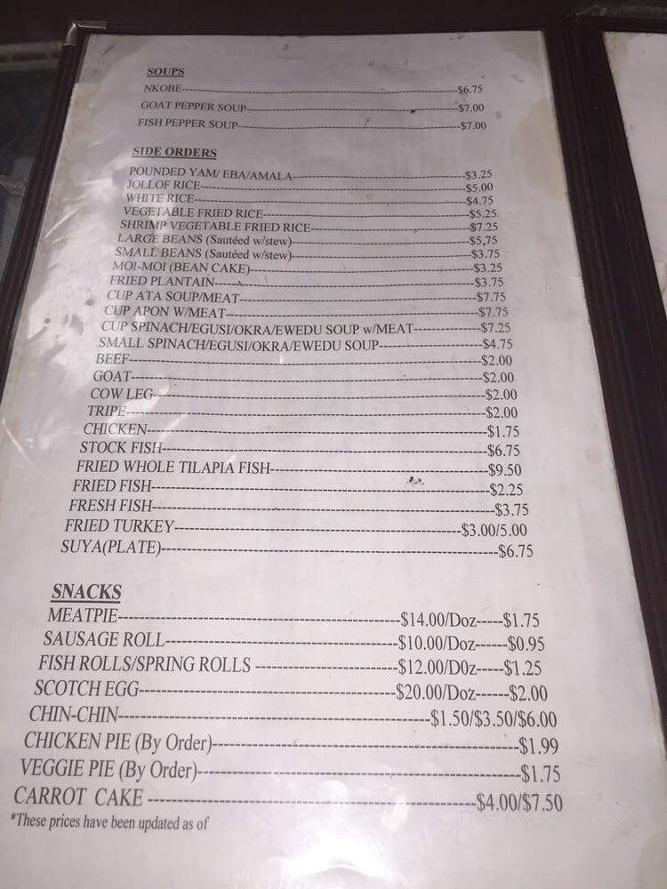 Queen's Way Restaurants - Riverdale, MD menu_pic