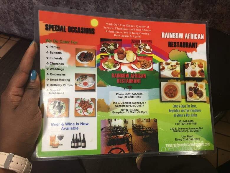 Rainbow Restaurant - Gaithersburg, MD menu_pic