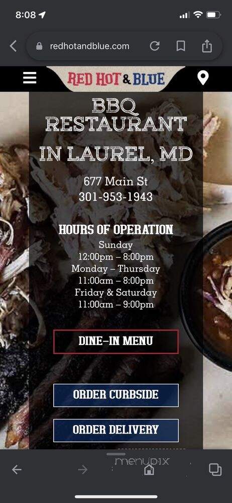 Red Hot & Blue - Laurel, MD menu_pic