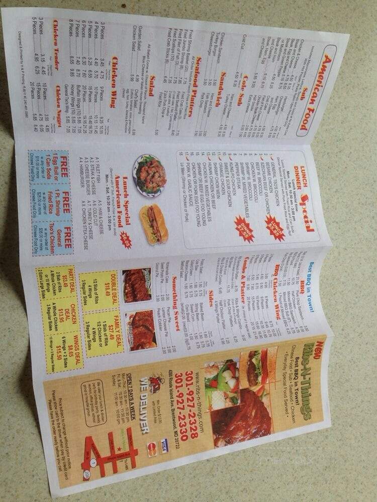 Ribs-N-Things - Brentwood, MD menu_pic