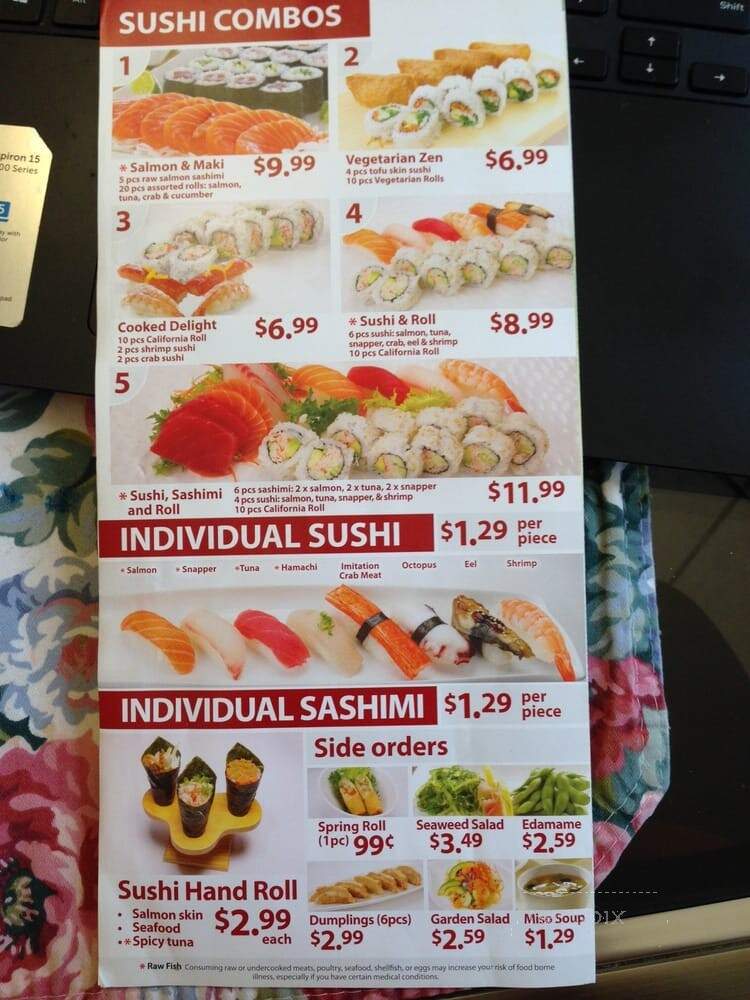 SJ Montgomery Sushi Food - Bethesda, MD menu_pic