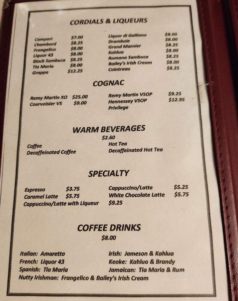 Sabatino's Italian Restaurant - Baltimore, MD menu_pic