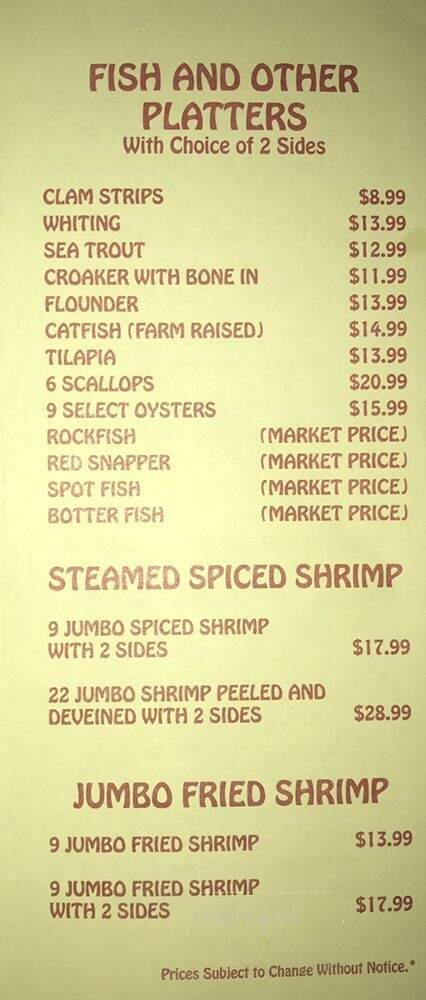 Seafood In & Out - Silver Spring, MD