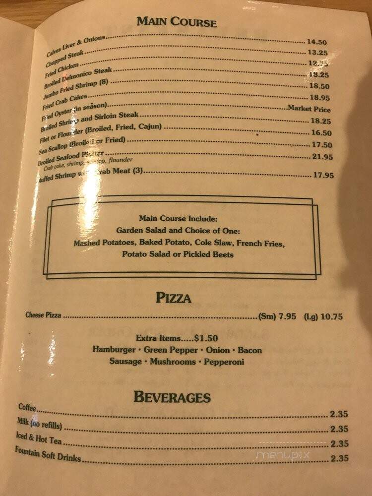 Shady Oak Inn - District Heights, MD menu_pic