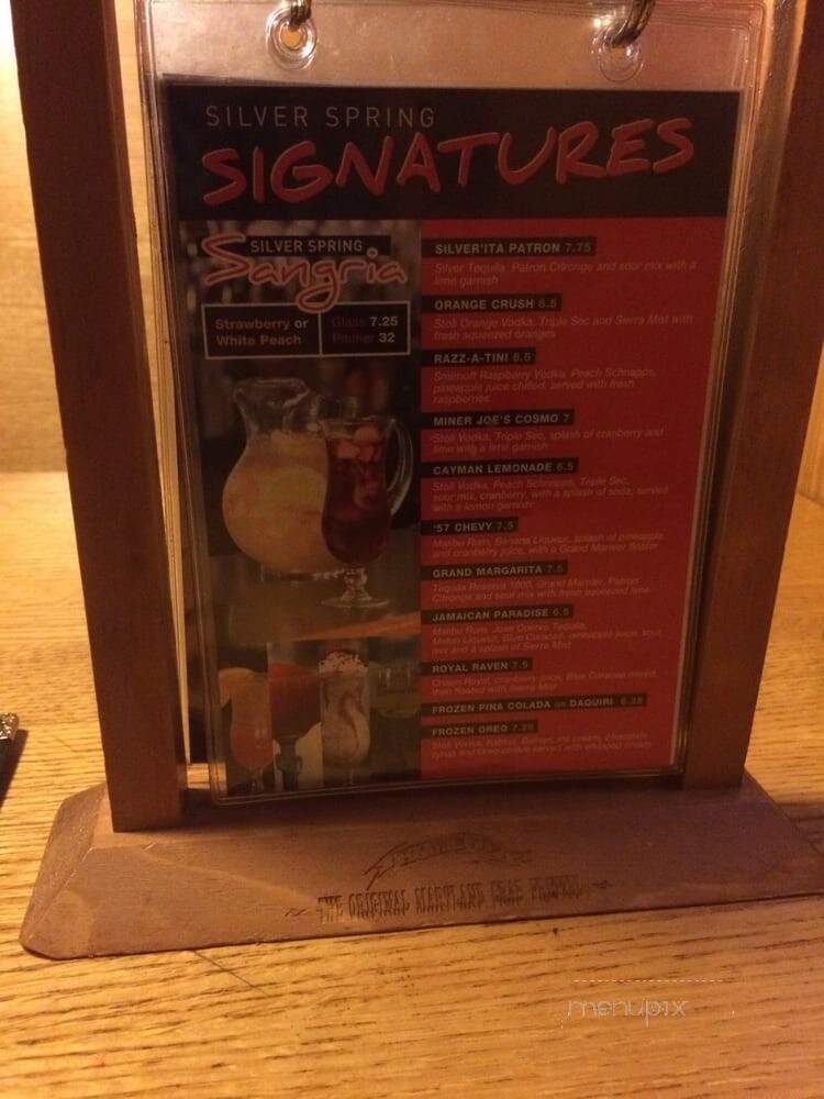 Silver Spring Mining Co - Baltimore, MD menu_pic