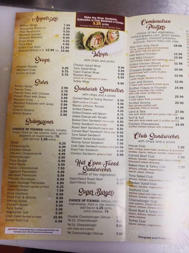 Silvermoon 1 Carryout Restaurant - Baltimore, MD menu_pic