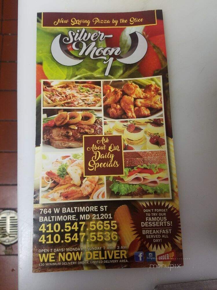 Silvermoon 1 Carryout Restaurant - Baltimore, MD menu_pic