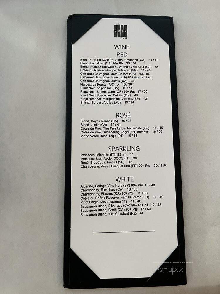 Sobo Cafe - Baltimore, MD menu_pic