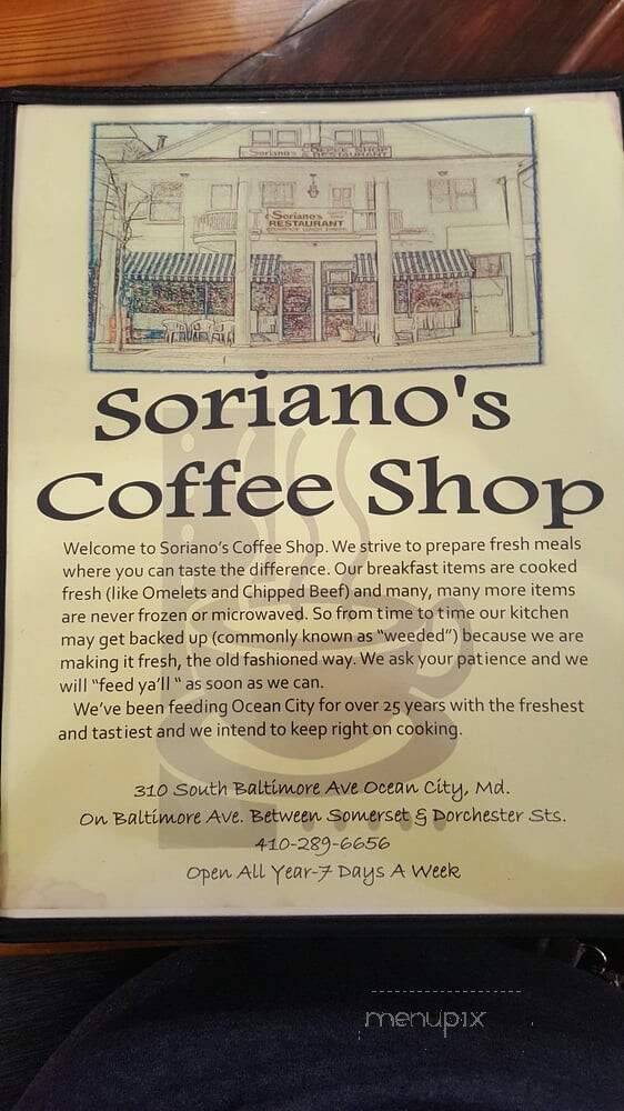 Soriano's Coffee Shop & Restaurant - Ocean City, MD