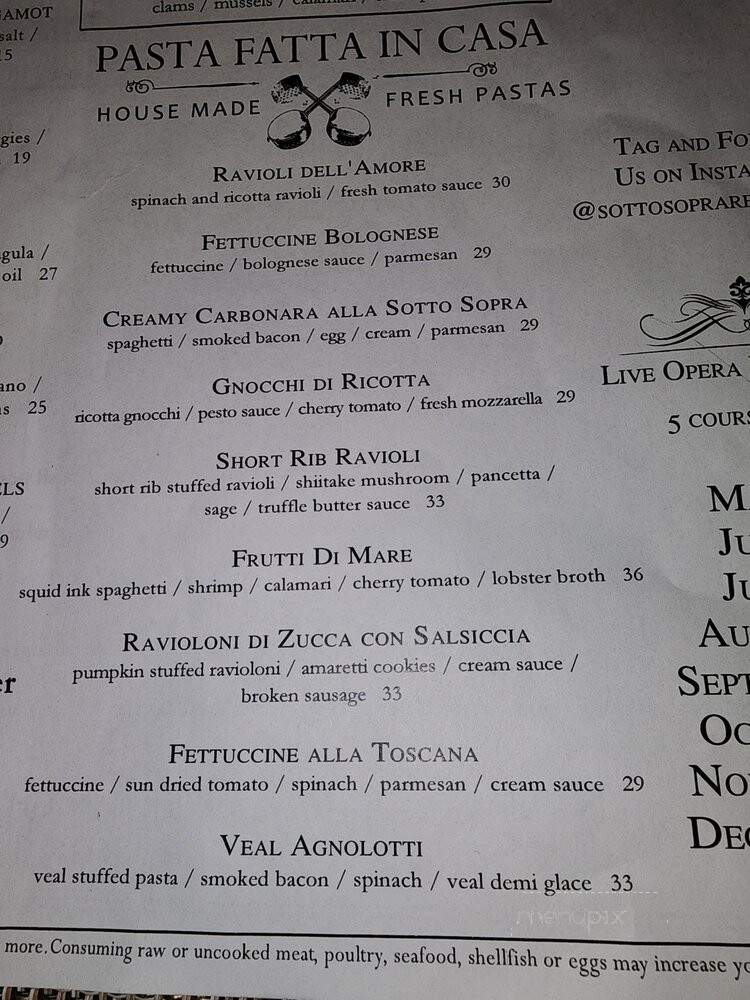 Sotto Sopra - Baltimore, MD menu_pic