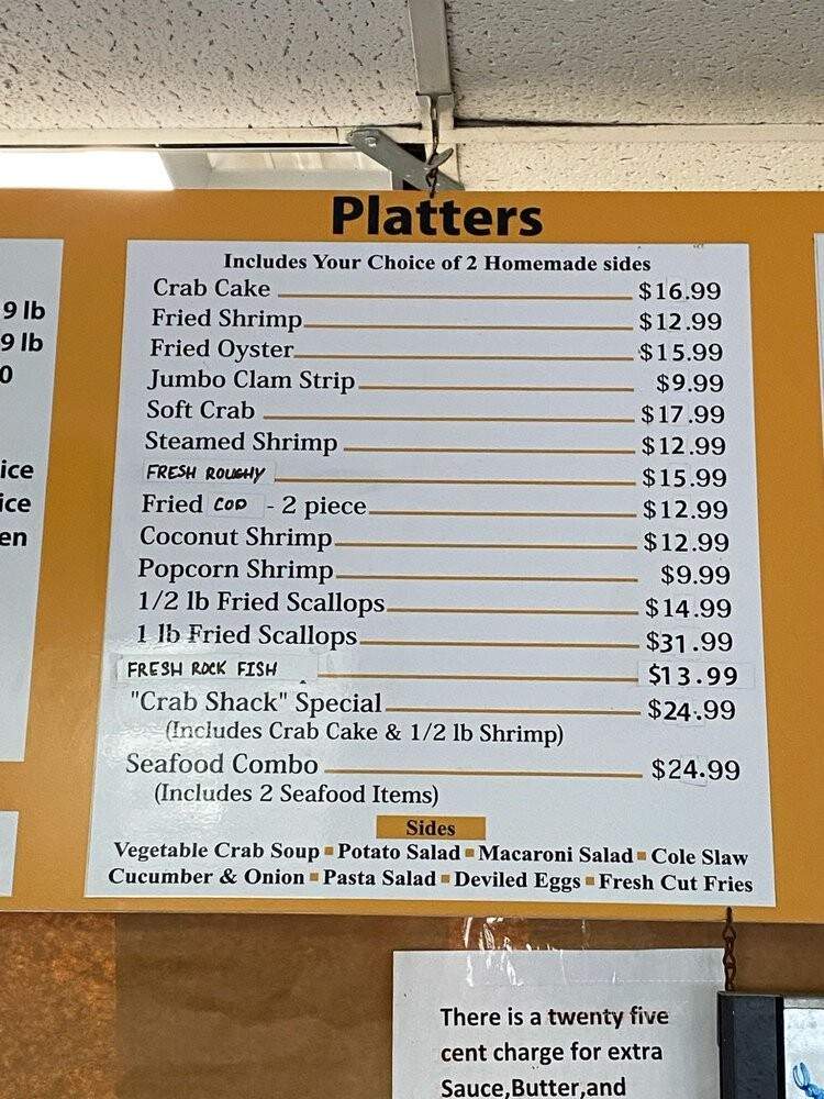 Stevensville Crab Shack - Stevensville, MD menu_pic