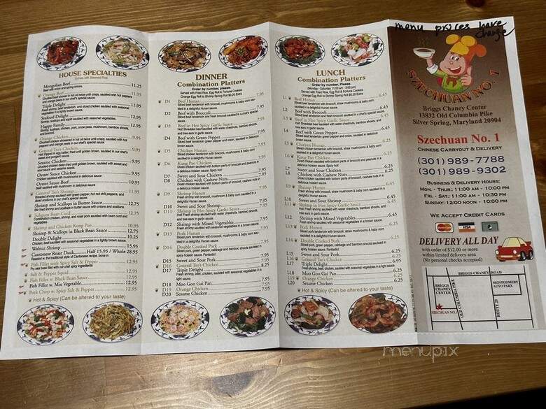 Szechuan - Silver Spring, MD menu_pic