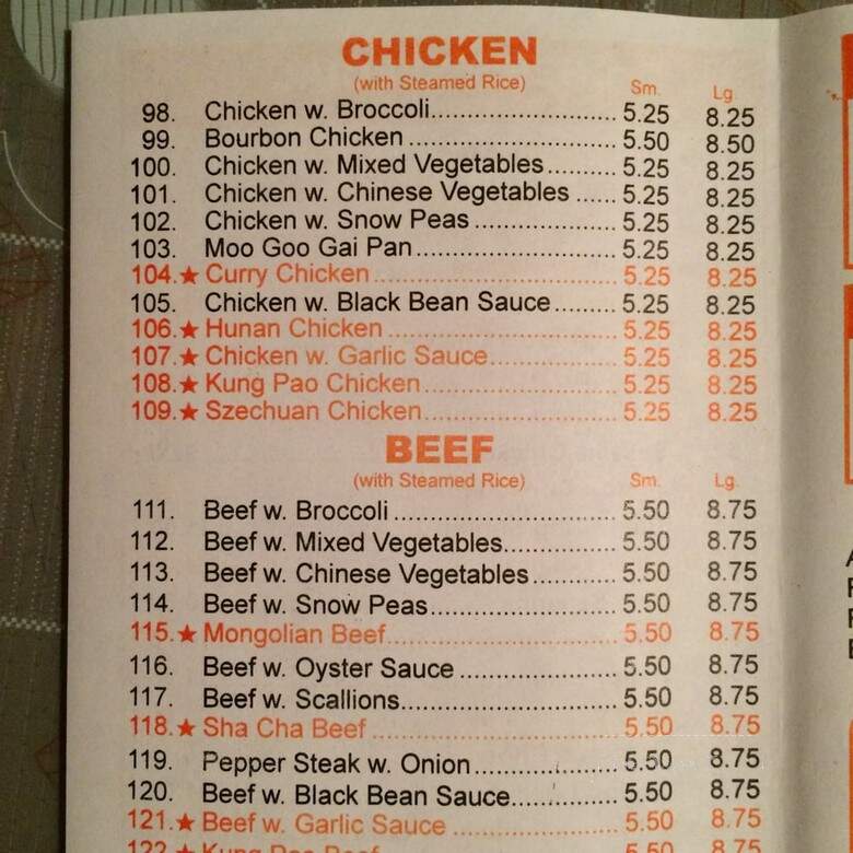 Szechuan Inn Chinese Restaurant - Aberdeen, MD menu_pic