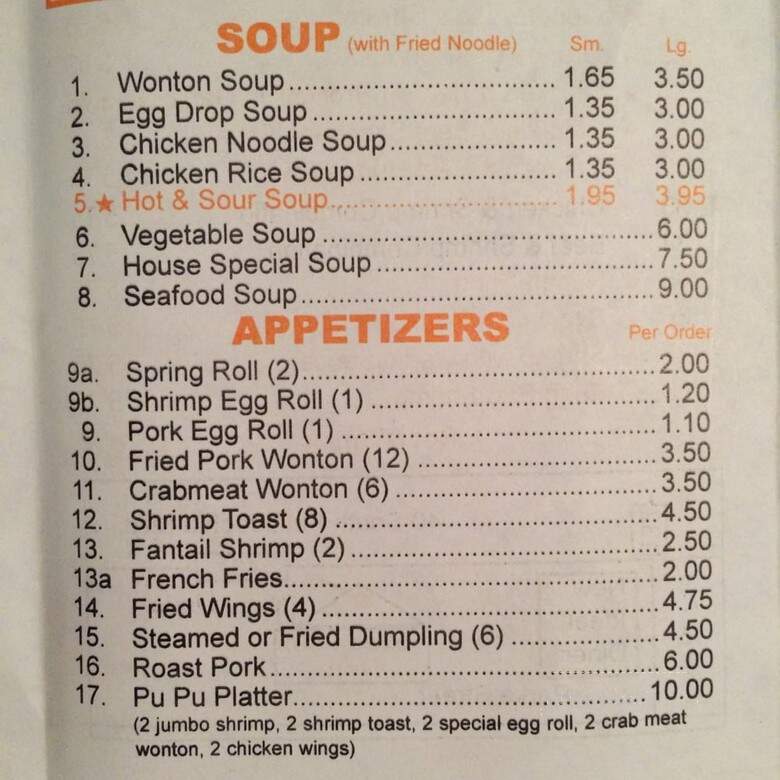 Szechuan Inn Chinese Restaurant - Aberdeen, MD menu_pic