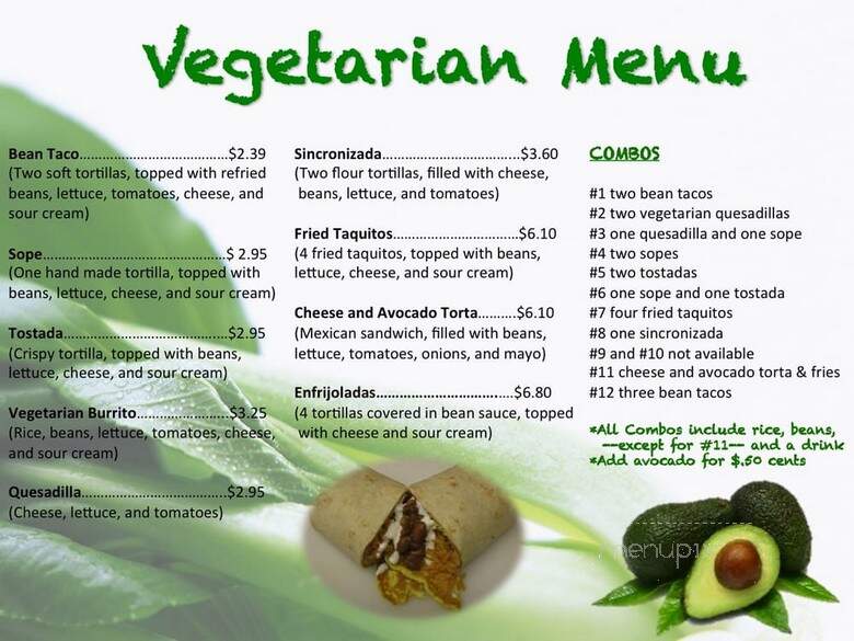 Taco Bar - Gaithersburg, MD menu_pic