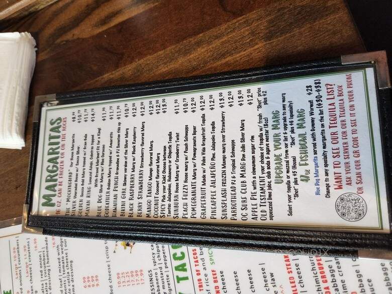 Tequila Mockingbird - Ocean City, MD menu_pic