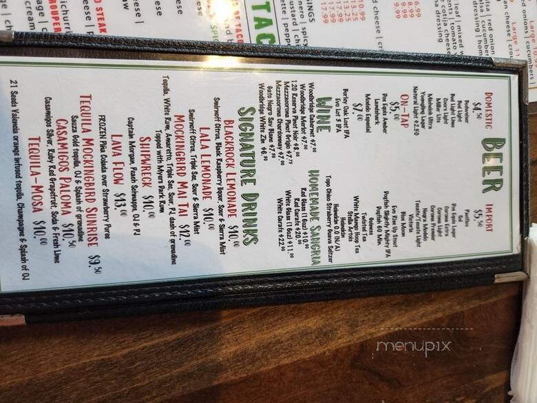 Tequila Mockingbird - Ocean City, MD menu_pic