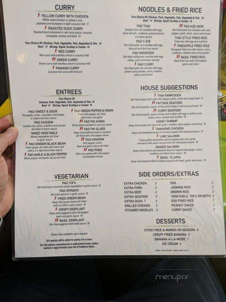 Thai Farm - Rockville, MD menu_pic
