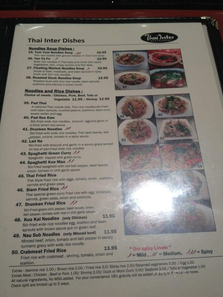 Thai Inter Restaurants - California, MD menu_pic