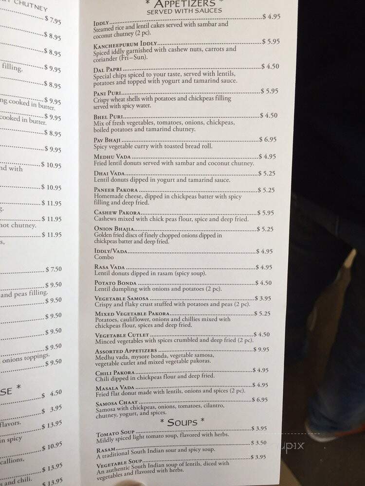 Woodland Indian Vegetarian - Hyattsville, MD menu_pic