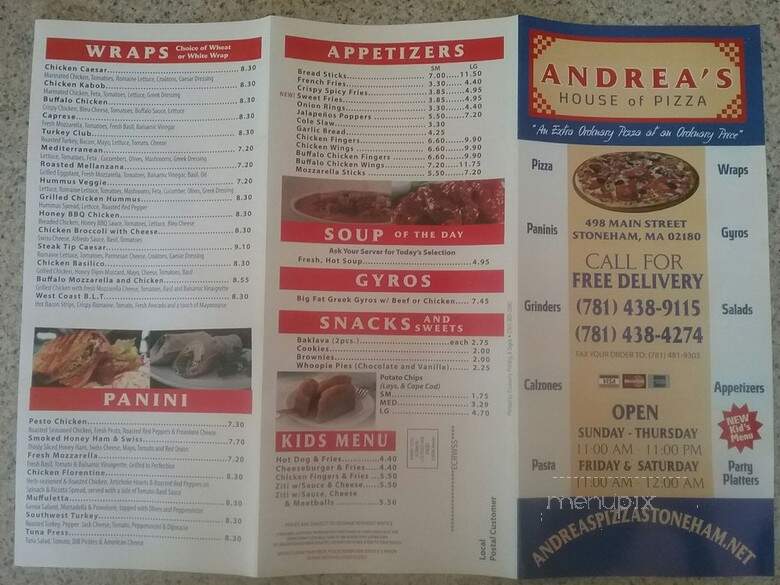 Andrea's House Of Pizza - Stoneham, MA