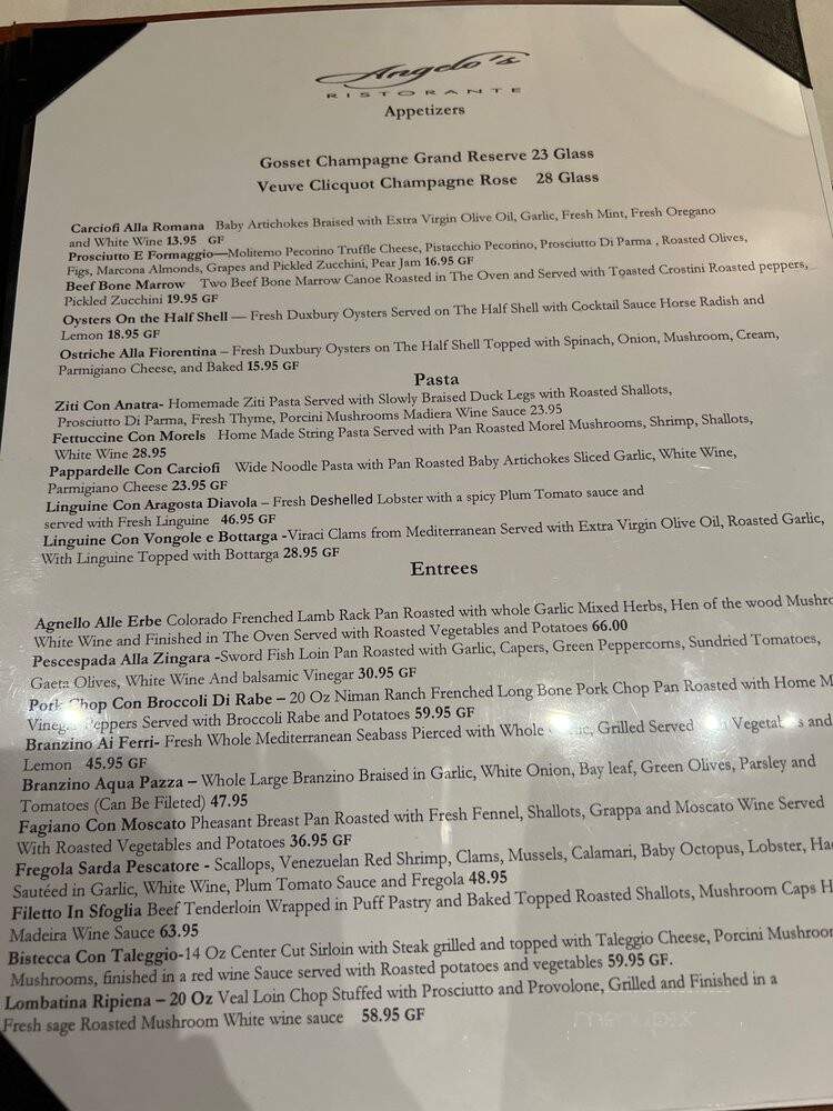 Angelo's Restaurant - Stoneham, MA menu_pic