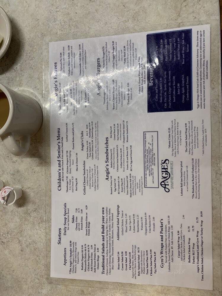 Angie's Coffee Shop - Newburyport, MA menu_pic