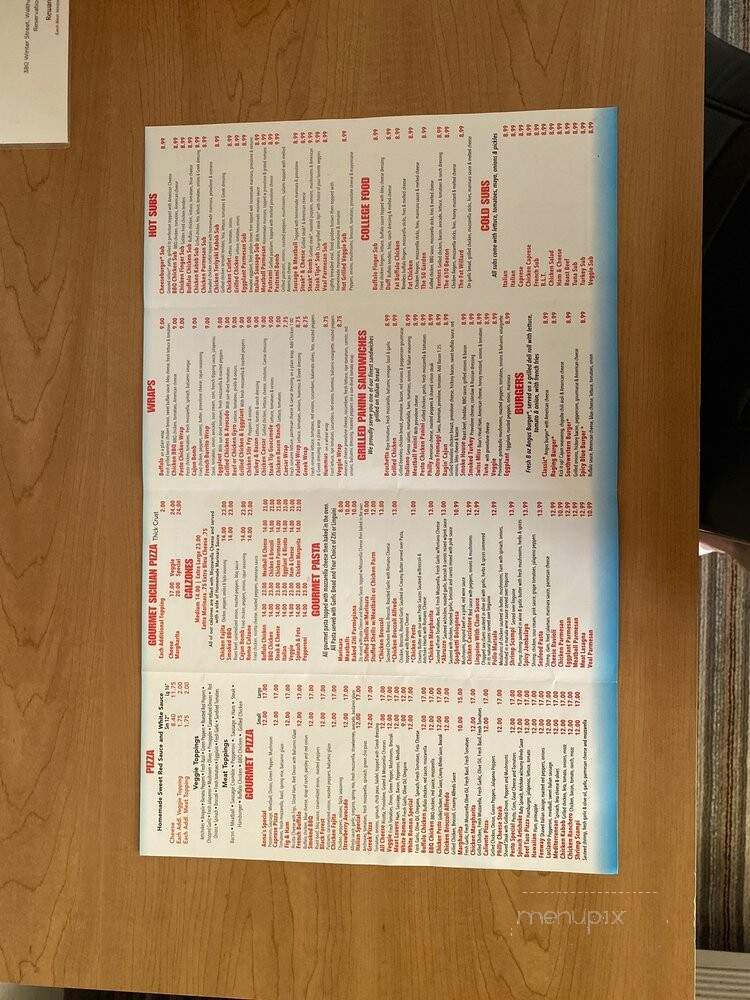 Anna's Pizza House - Waltham, MA menu_pic
