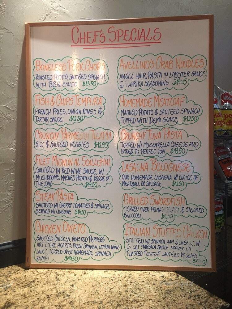 Avellino's - Medford, MA menu_pic