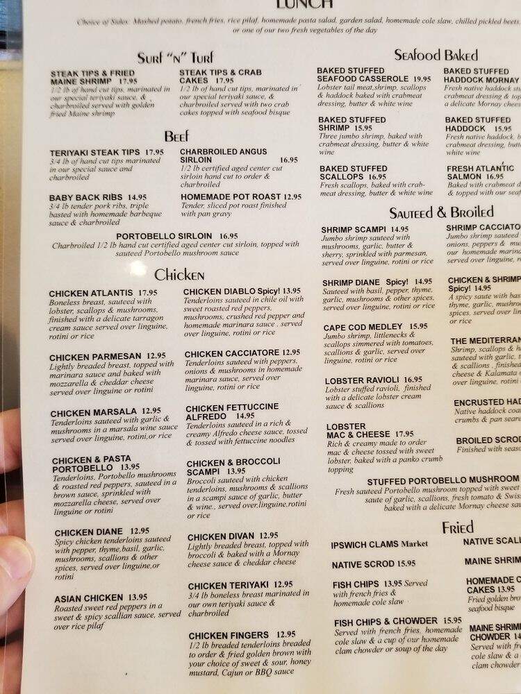 Bailey's Surf N Turf - East Wareham, MA menu_pic
