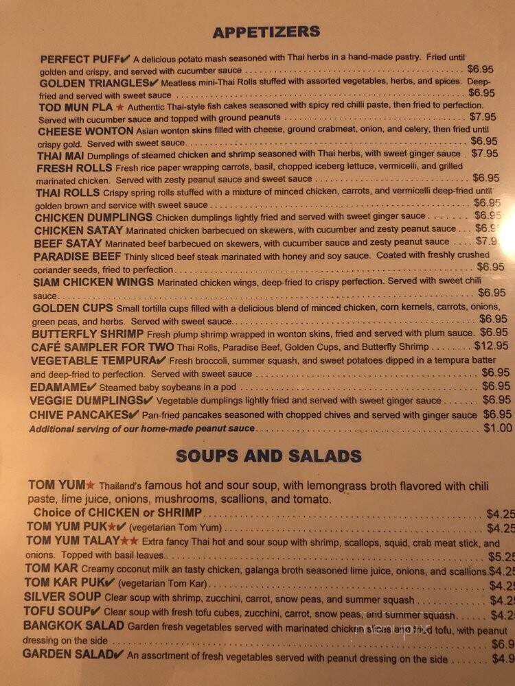 Bangkok Cafe - Foxborough, MA menu_pic