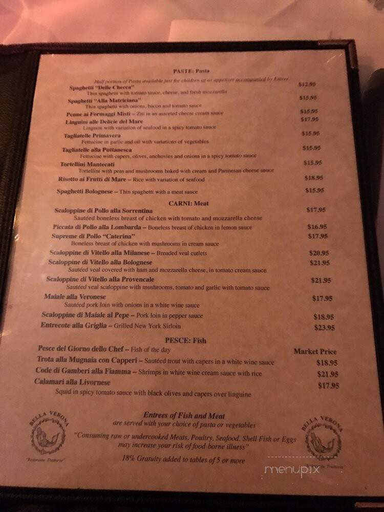 Bella Verona - Salem, MA menu_pic
