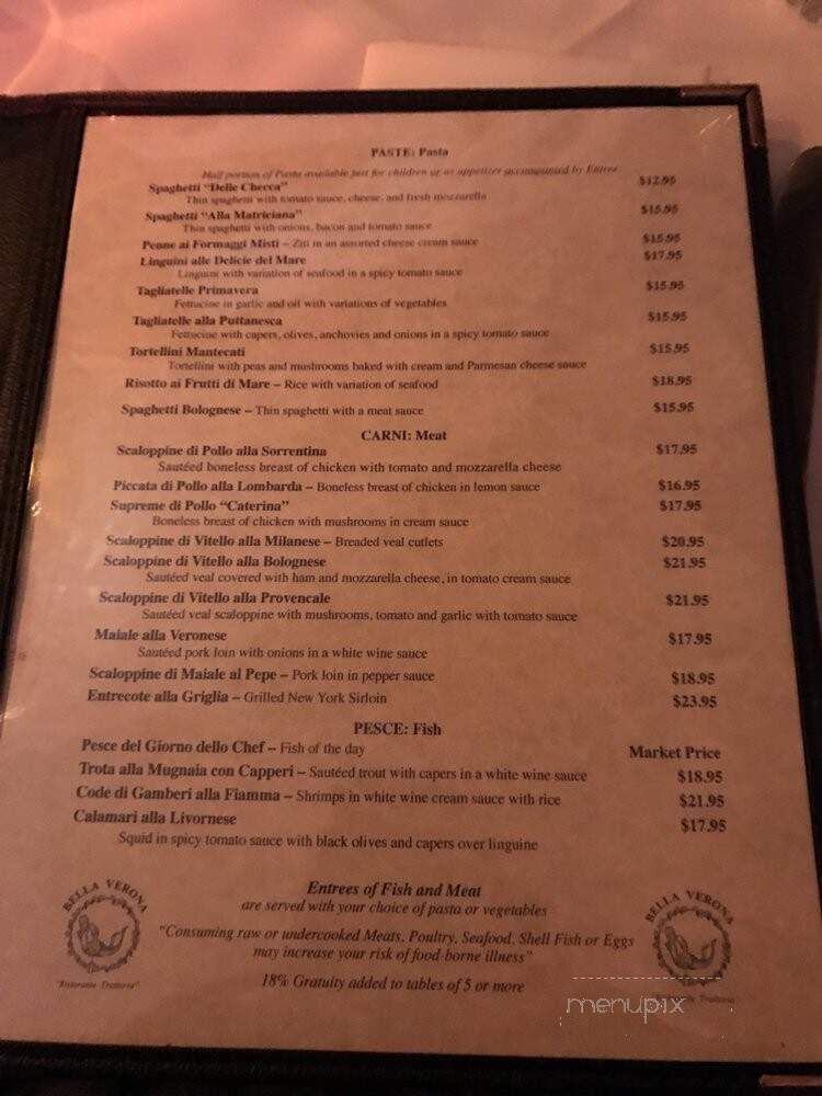 Bella Verona - Salem, MA menu_pic