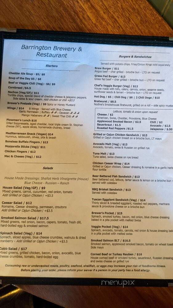Berkshire Mountain Brewers - Great Barrington, MA menu_pic