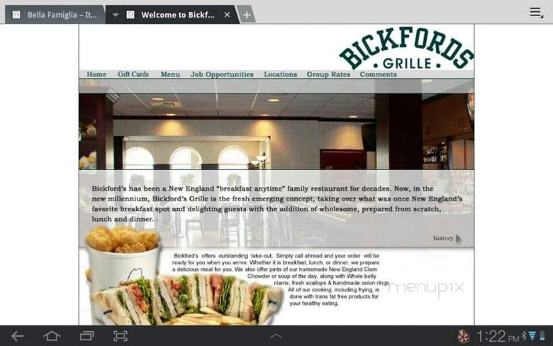 Bickford's Family Restaurant - Falmouth, MA menu_pic