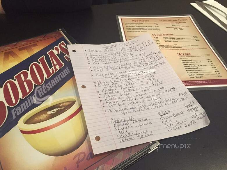 Bobola's Family Restaurant - Dracut, MA menu_pic