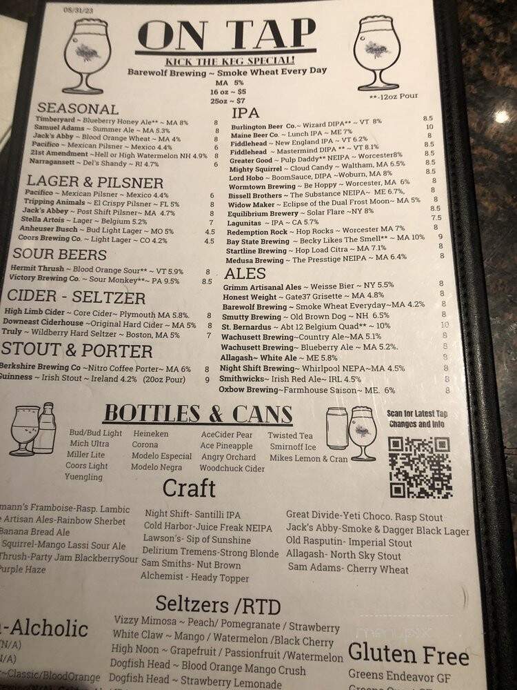 Boynton Family Restaurant - Worcester, MA menu_pic
