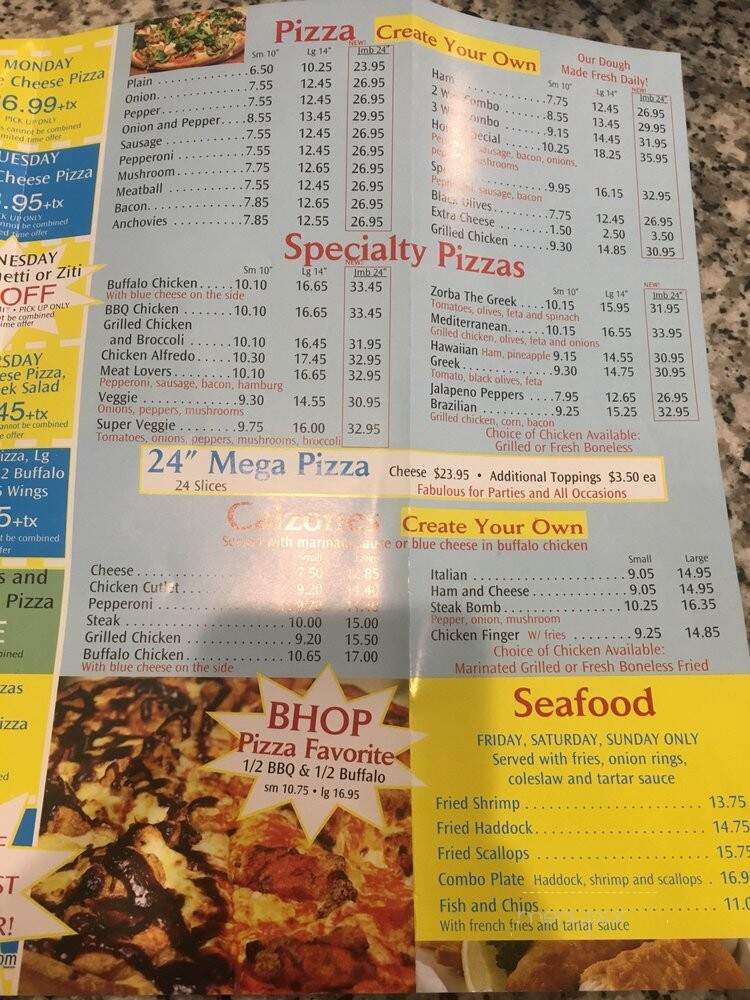 Braintree House Of Pizza - Braintree, MA menu_pic